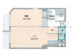 コリーヌ恵比寿【2階】の間取り
