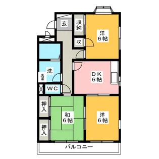 コーポロイヤル貴船A【2階】の間取り