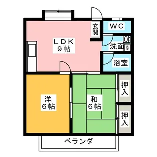2LDKの間取り画像