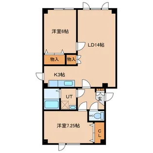 メゾン・ド・ピアニッシモ【2階】の間取り