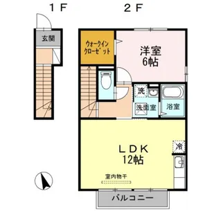 フィオリ トゥーラ【2階】の間取り