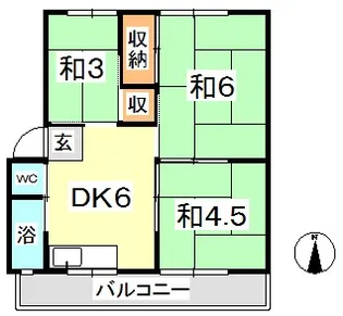大橋マンション【1階】の間取り