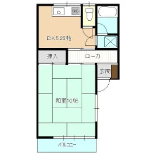 コーポレーション都南【1階】の間取り