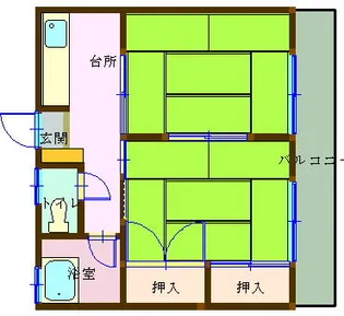 本荘ハイツ【2階】の間取り
