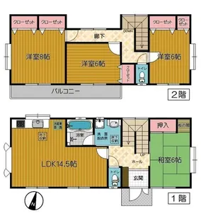 神奈川県川崎市麻生区岡上1【一戸建】の間取り