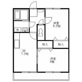 ムゲンハイツ若草B【1階】の間取り