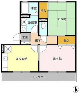 サニーコート【1階】の間取り