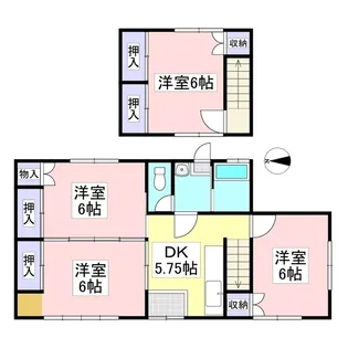 千葉県野田市岩名2【一戸建】の間取り
