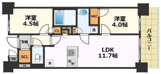 プレサンス名駅南ブリエ【14階】の間取り