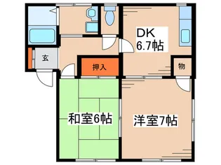 フレグランス東山【1階】の間取り