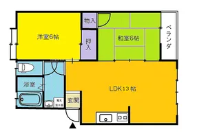 ハイツHIRAI【2階】の間取り
