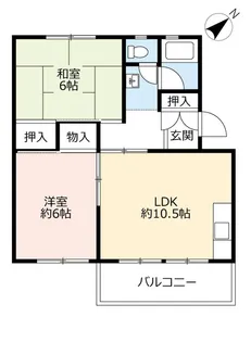 2LDKの間取り画像