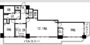 知事公館前タワーレジデンス【10階】の間取り