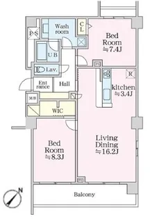 グラマシー恵比寿【6階】の間取り