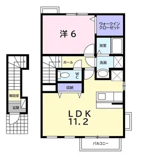 フレスクーラ ガーデン【2階】の間取り
