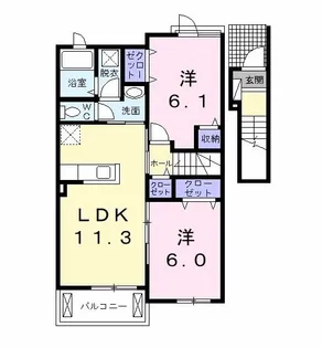 ウィット ハウス【2階】の間取り
