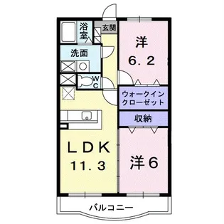 愛知県蒲郡市水竹町上青山【マンション】の間取り