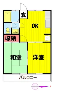 ゴールドハイツ【1階】の間取り