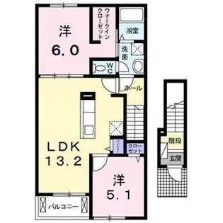 カーサ・ルーチェ【2階】の間取り