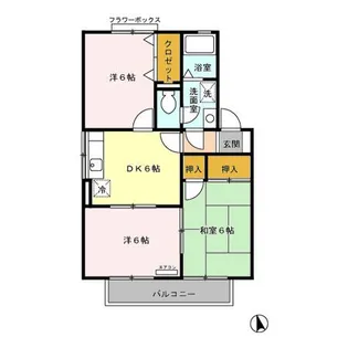 新潟県上越市大貫3【アパート】の間取り