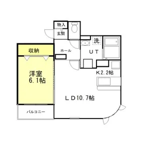 ブライズシーズン愛国東【4階】の間取り