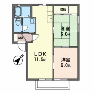 リバティハウスV【2階】の間取り