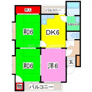 熊本県熊本市東区山ノ神1【マンション】の間取り