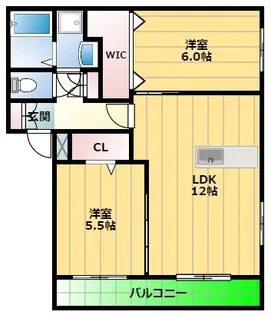 ヴィラフォレスト【1階】の間取り