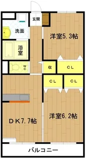 三重県伊勢市小俣町明野【マンション】の間取り