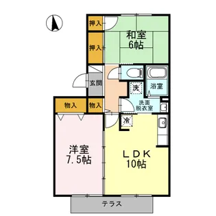 パインアベニューハイムA棟【1階】の間取り