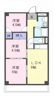 リパルティーレ津新町【1階】の間取り