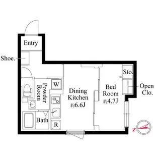 エクサム三軒茶屋IV【1階】の間取り