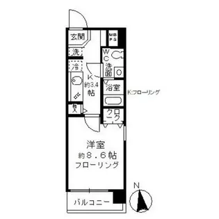 東京都杉並区和田3【マンション】の間取り