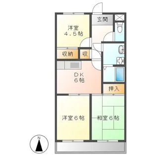 サーラ宇多野【1階】の間取り
