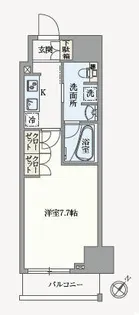 アジールコート汐浜キャナル【2階】の間取り