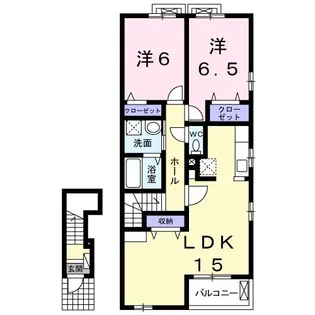 2LDKの間取り画像