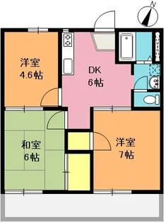 ドゥムール松澤 A棟【1階】の間取り