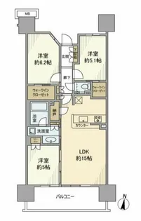 シティテラス東陽町【9階】の間取り