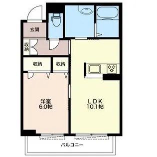 1LDKの間取り画像