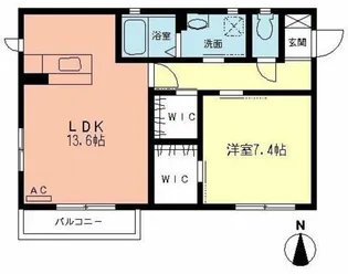 ルナリアA【2階】の間取り