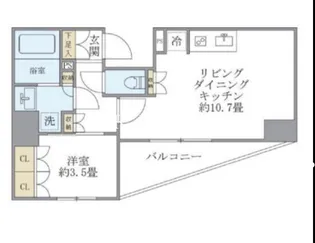 ジオエント駒込【3階】の間取り