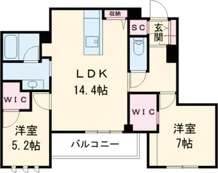 プルメリアコート阿佐ヶ谷【3階】の間取り