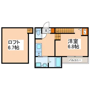 フォルシア渡鹿【2階】の間取り