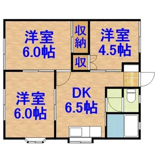 ケイハイツ西広【1階】の間取り