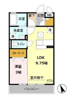 メゾングリーンヒル【1階】の間取り