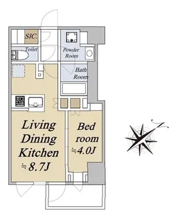 クレストコート旗の台【2階】の間取り
