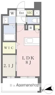 プラシオ箱崎駅前【8階】の間取り