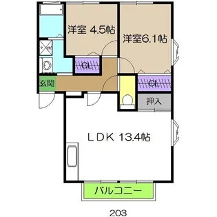 フォブールネオ【2階】の間取り