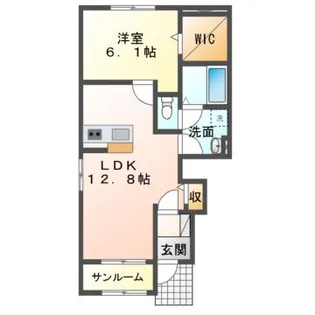 エルパルド半田【1階】の間取り