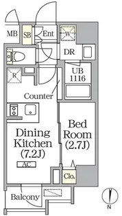 ボアビスタ上野御徒町【5階】の間取り